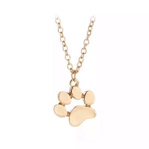 Gold Paw Print Necklace